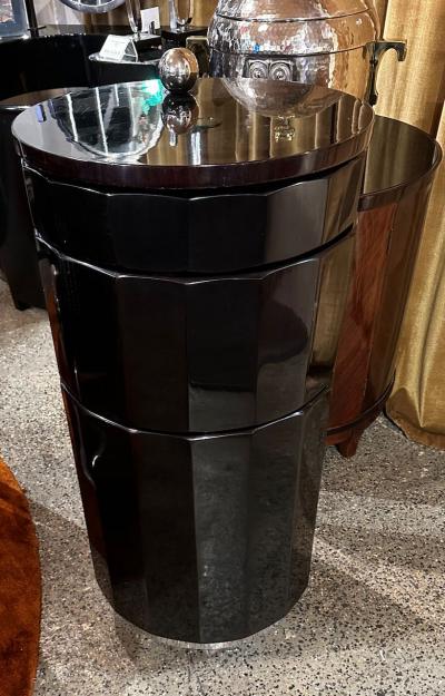 Fluted Art Deco Round Stack Bar Cart