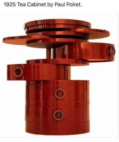 Fluted Art Deco Round Stack Bar Cart