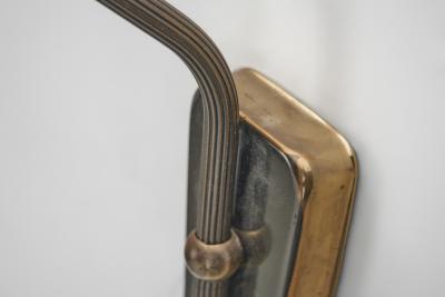 Fluted Brass Wall Lamp with Swing Arm Denmark 1950s