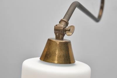 Fluted Brass Wall Lamp with Swing Arm Denmark 1950s