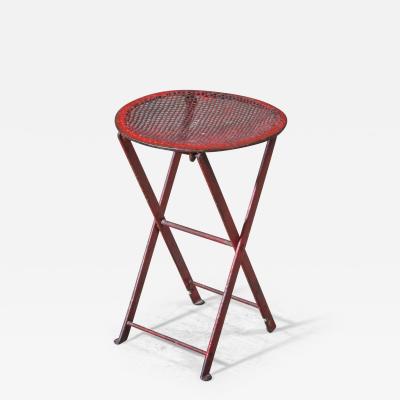 Foldable red metal stool Germany 1920s