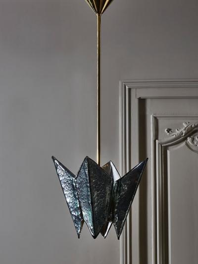 Folded Tinted Glass Sheet Pendants