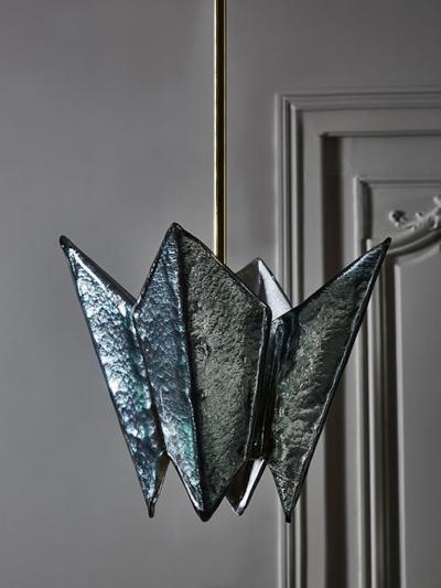 Folded Tinted Glass Sheet Pendants