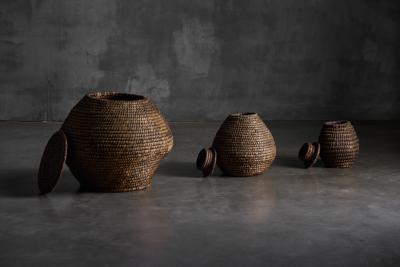 Folk Art Basketry Ensemble France Mid 20th Century