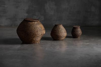 Folk Art Basketry Ensemble France Mid 20th Century
