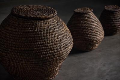 Folk Art Basketry Ensemble France Mid 20th Century