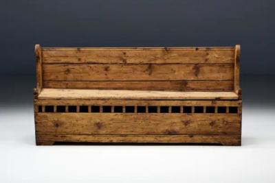 Folk Art Bench Haute Savoie France 19th Century