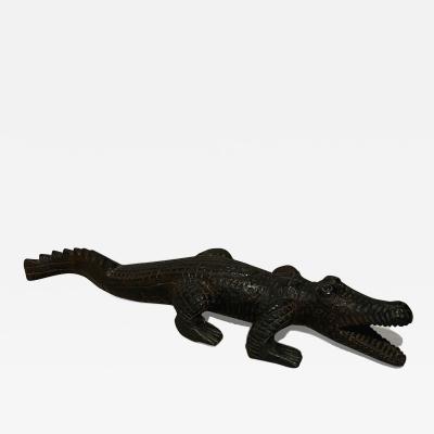 Folk Art Gesso Alligator