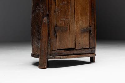 Folk Art Monoxylite Cabinet Denmark 19th Century