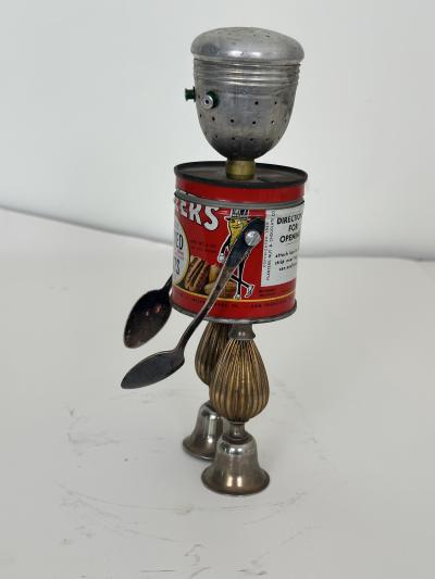 Folk Art Robot Mixed Nuts signed