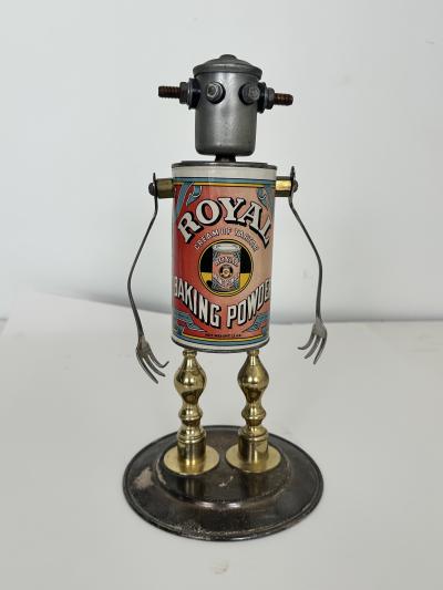 Folk Art Robot Royal Baking Powder signed