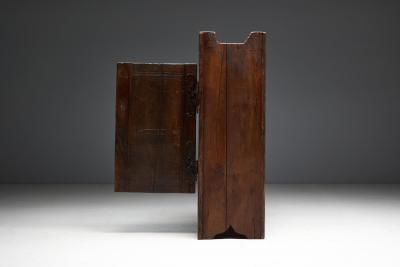 Folk Art Rustic Chestnut Cabinet France 1800s