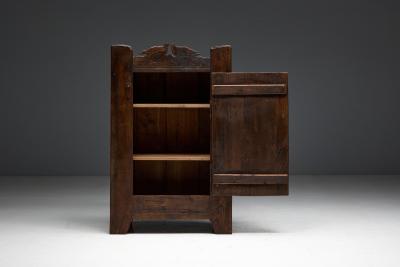 Folk Art Rustic Chestnut Cabinet France 1800s