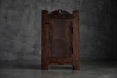 Folk Art Rustic Chestnut Cabinet France 1800s