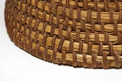 Folk Art Sidetable in Rye Straw France Early 19th Century