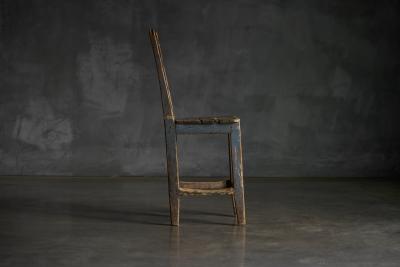 Folk Art Wooden Chair France 19th Century
