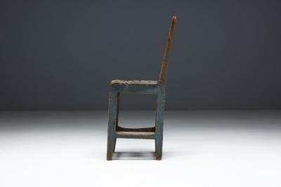 Folk Art Wooden Chair France 19th Century