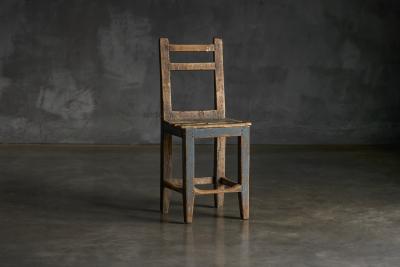Folk Art Wooden Chair France 19th Century