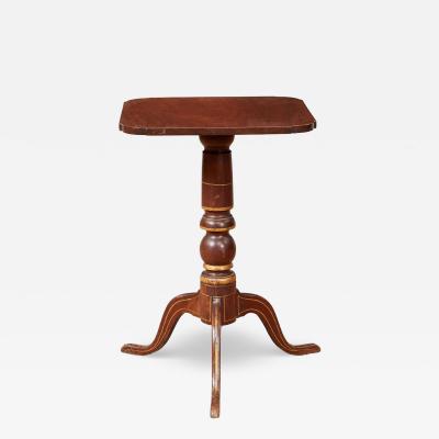Folk Painted Early 19th c Pedestal Table
