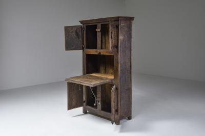 Folk art 19th century travail dart populaire cabinet from Bretagne France