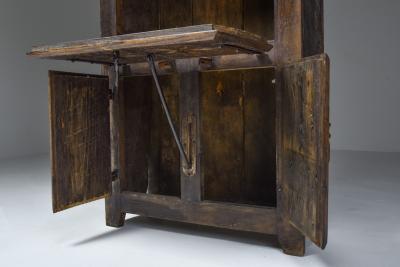 Folk art 19th century travail dart populaire cabinet from Bretagne France