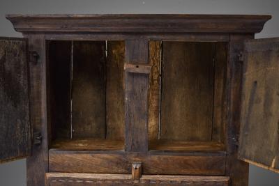 Folk art 19th century travail dart populaire cabinet from Bretagne France