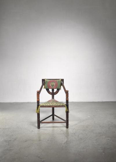 Folk art monk chair