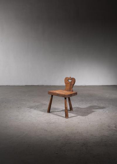 Folk art side chair