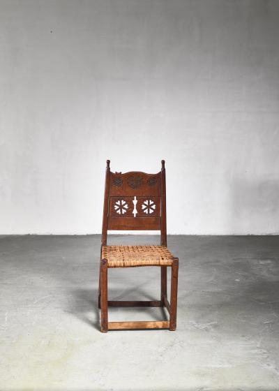 Folk art side chair Sweden 18th 19th century