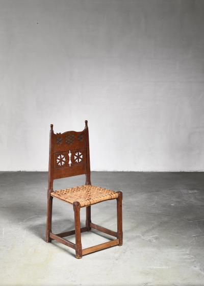 Folk art side chair Sweden 18th 19th century