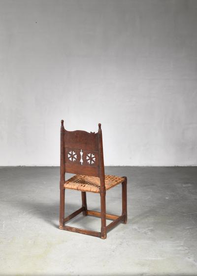 Folk art side chair Sweden 18th 19th century