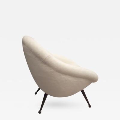 Folke Jansson Folke Jansson Superb Egg Chair Newly Covered in Wool Faux Fur