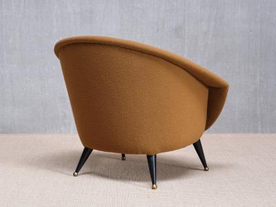 Folke Jansson Folke Jansson Tellus Armchair in Ocre Wool Boucl SM Wincrantz Sweden 1950s