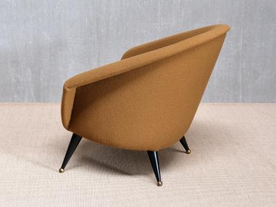Folke Jansson Folke Jansson Tellus Armchair in Ocre Wool Boucl SM Wincrantz Sweden 1950s