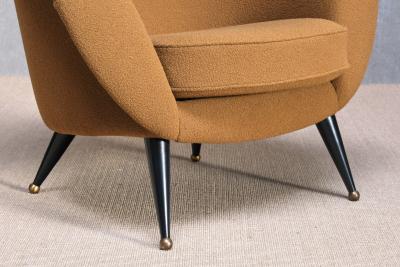 Folke Jansson Folke Jansson Tellus Armchair in Ocre Wool Boucl SM Wincrantz Sweden 1950s