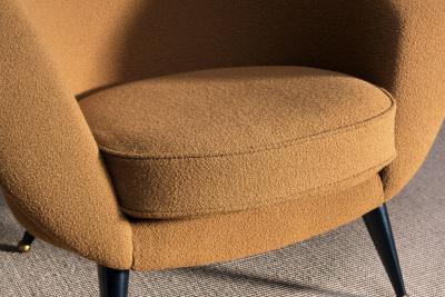 Folke Jansson Folke Jansson Tellus Armchair in Ocre Wool Boucl SM Wincrantz Sweden 1950s