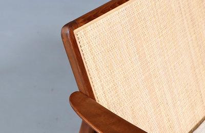 Folke Ohlsson Folke Ohlsson Cane Tweed Lounge Chair for Dux