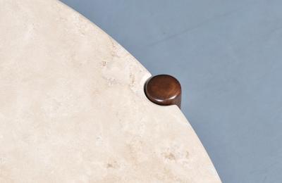 Folke Ohlsson Folke Ohlsson Model 1304 T Roman Travertine Top Coffee Table for Dux