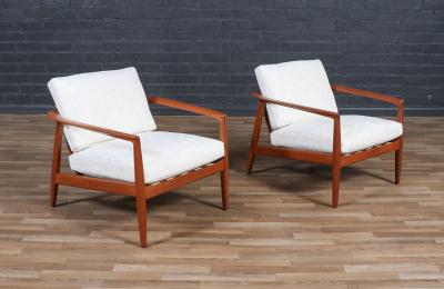 Folke Ohlsson Folke Ohlsson Model 72 C Teak Lounge Chairs for Dux