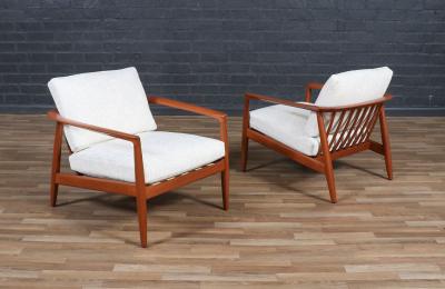 Folke Ohlsson Folke Ohlsson Model 72 C Teak Lounge Chairs for Dux