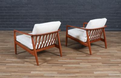 Folke Ohlsson Folke Ohlsson Model 72 C Teak Lounge Chairs for Dux