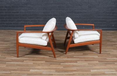 Folke Ohlsson Folke Ohlsson Model 72 C Teak Lounge Chairs for Dux