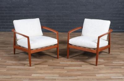 Folke Ohlsson Folke Ohlsson Model 72 C Teak Lounge Chairs for Dux