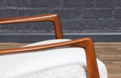 Folke Ohlsson Folke Ohlsson Walnut Reclining Chair w Ottoman for Dux