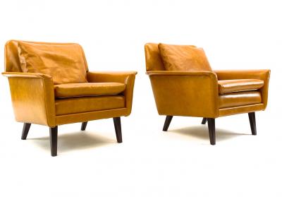 Folke Ohlsson Folke Ohlsson for Fritz Hansen Comfortable Pair of Lounge Chairs