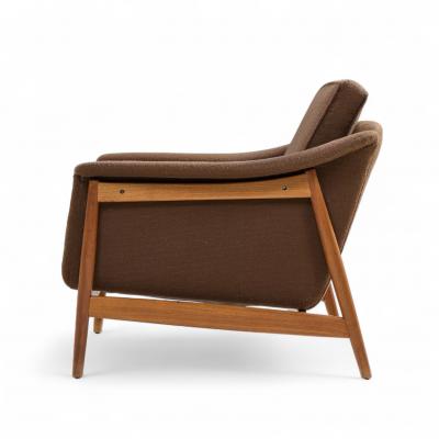 Folke Ohlsson Folke Olsen for Dux Mid Century Danish Teak Lounge Chairs Pair