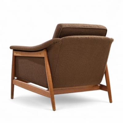 Folke Ohlsson Folke Olsen for Dux Mid Century Danish Teak Lounge Chairs Pair