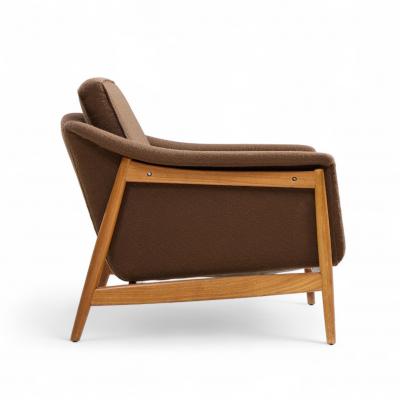 Folke Ohlsson Folke Olsen for Dux Mid Century Danish Teak Lounge Chairs Pair