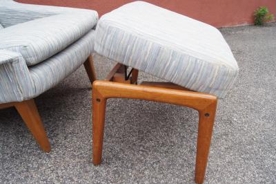 Folke Ohlsson Lounge Chair and Ottoman Model 4410 by Folke Ohlsson for Fritz Hansen