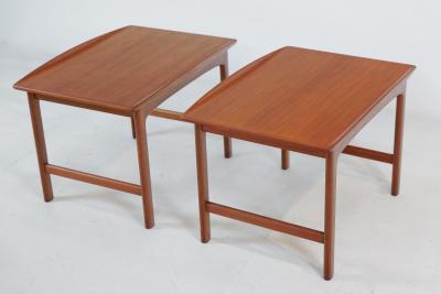 Folke Ohlsson Pair of Scandinavian Modern Teak Side Tables by Folke Ohlsson for DUX
